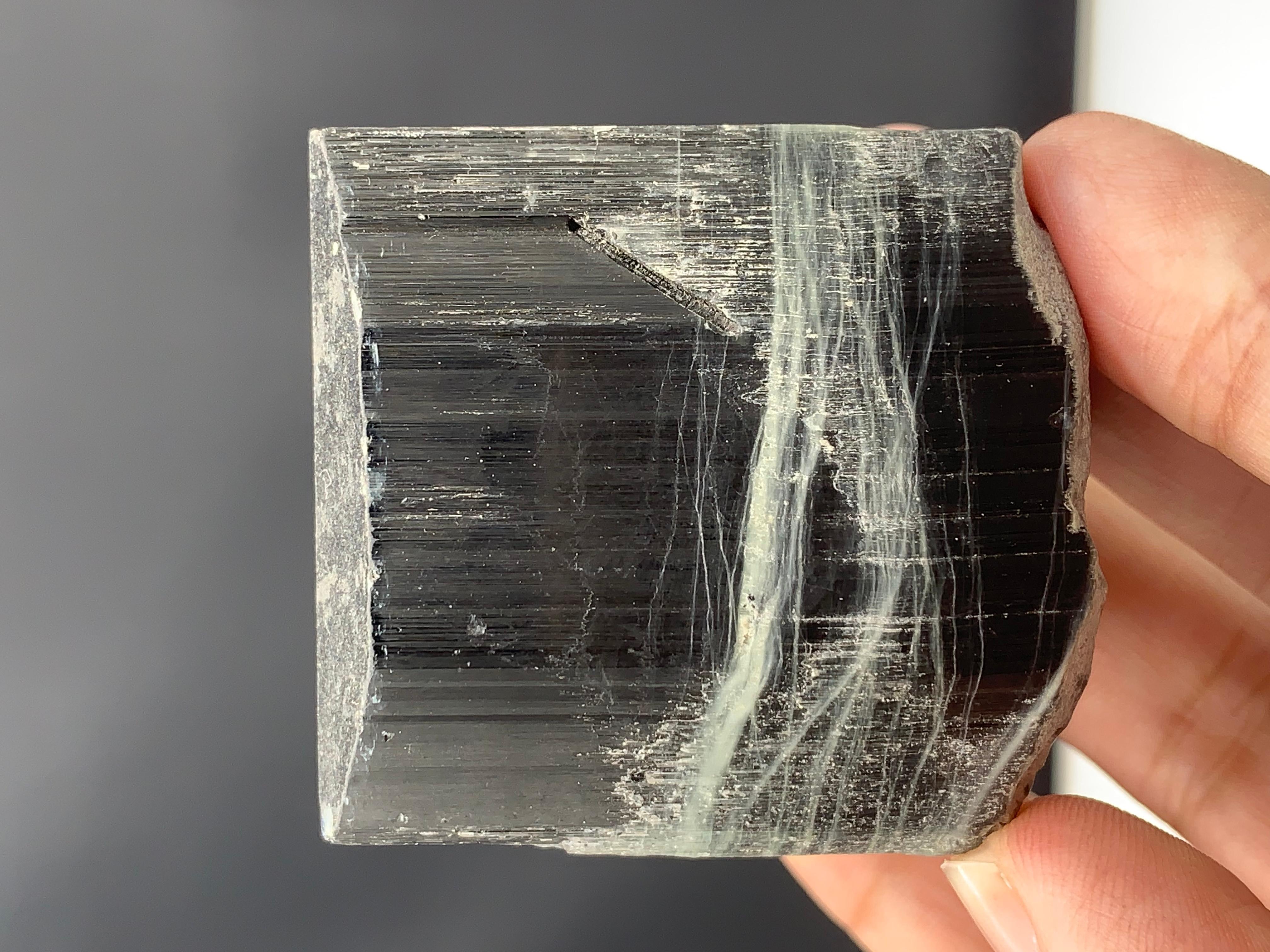 255.07 Gram Beautiful Black Tourmaline Crystal From Afghanistan  For Sale 12