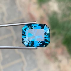 25.55 Carat Natural Loose London Blue Topaz Emerald Cut African Gemstone