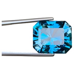 25.55 Carat Natural Loose London Blue Topaz Emerald Cut African Gemstone