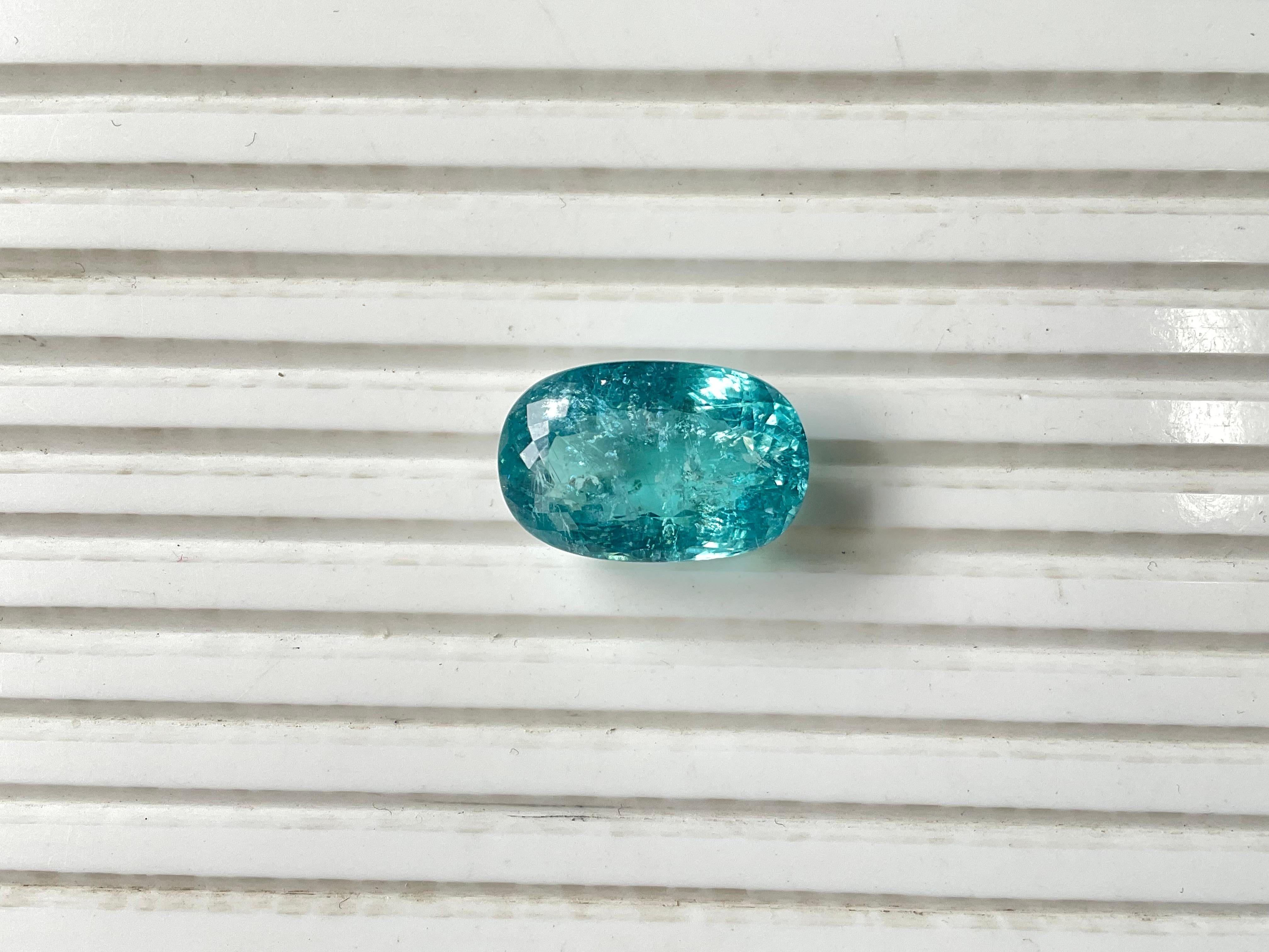 Women's or Men's 25.55 Carats Blue Paraiba Tourmaline Oval Cut Stone Fine Jewelry Natural Gem For Sale