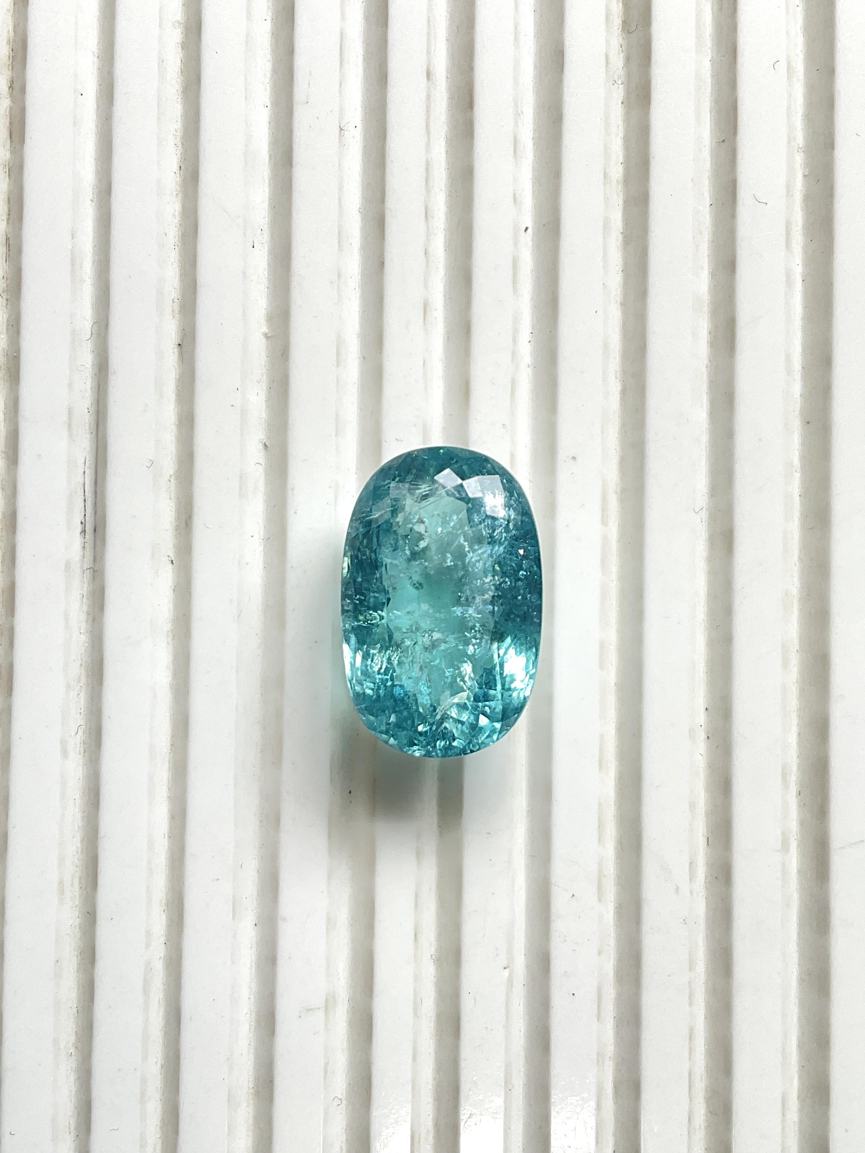 25.55 Carats Blue Paraiba Tourmaline Oval Cut Stone Fine Jewelry Natural Gem For Sale 1