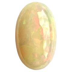 25,57 ct Opale naturale di cristallo bianco ovale, gemma sfusa 26,8x17mm