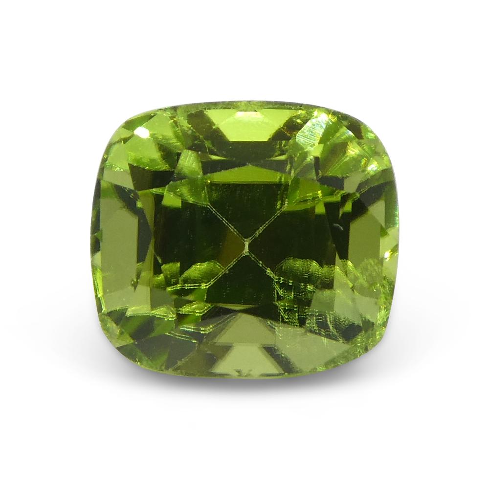 2.55ct Cushion Yellowish Green Peridot from Sapat Gali, Pakistan For Sale 5