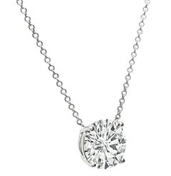 2.55ct Diamond Solitaire Pendant Necklace