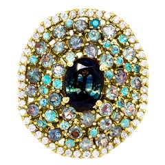 2.55ct Natural Ceylon Green Sapphire 18k Rose Gold Ring