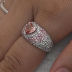 2,55ct Pink Lab Heart Diamond Double Halo Ring 14K Weißgold Jahrestag Ring
