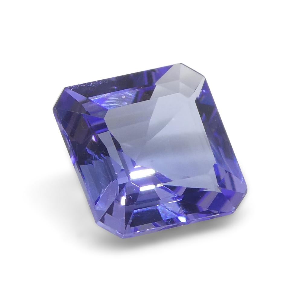 2.55ct Square Violet Blue Tanzanite from Tanzania For Sale 2