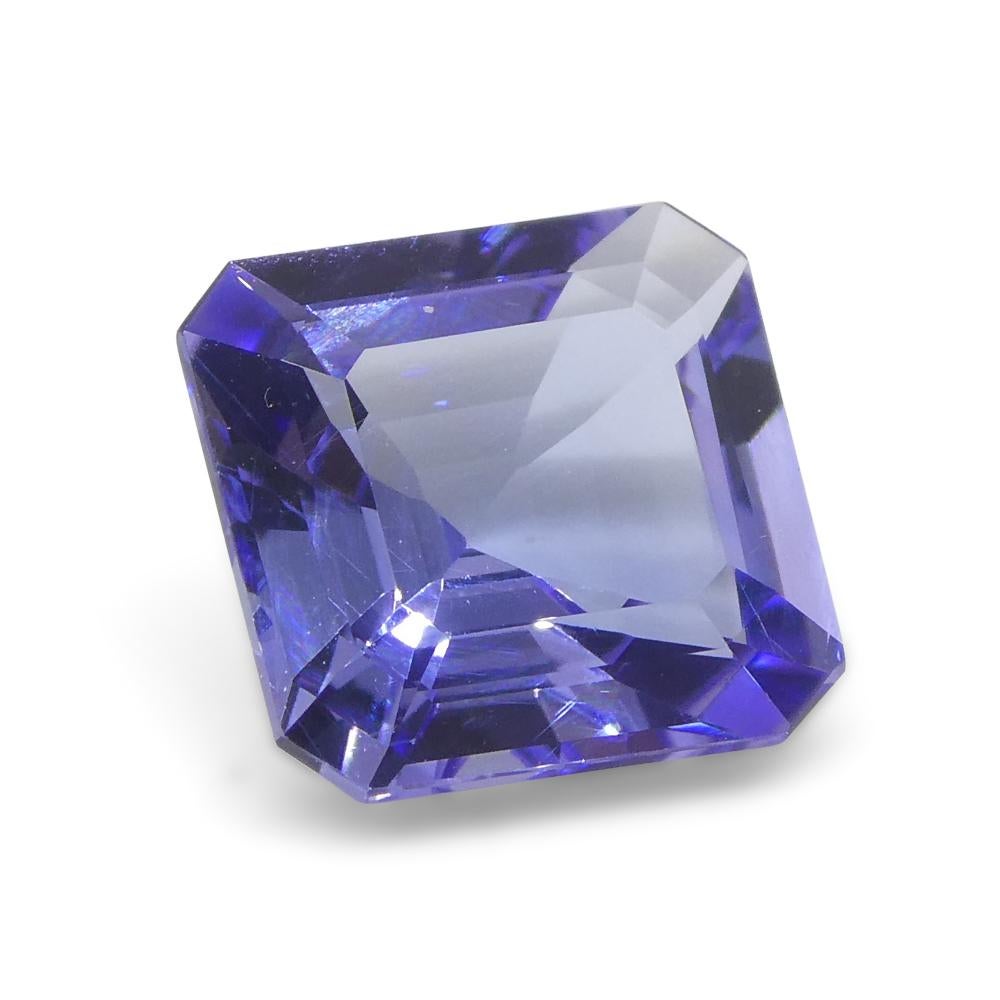 2.55ct Square Violet Blue Tanzanite from Tanzania For Sale 1