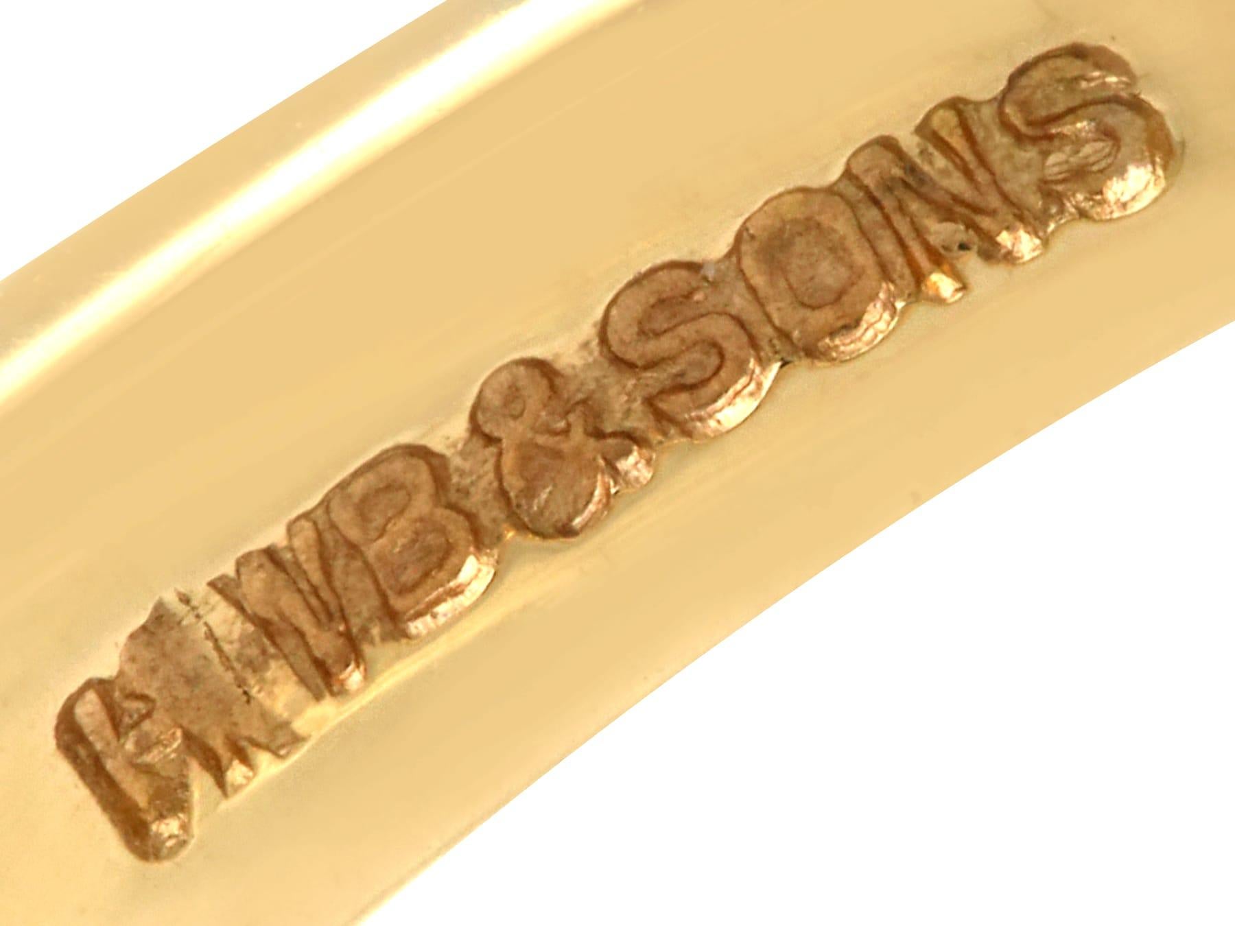 2.55Ct Yellow Sapphire Emerald Diamond 18k Yellow Gold Dress Ring, Circa 1960 For Sale 2