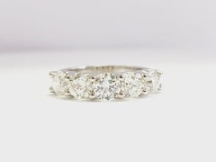 CLEARANCE, 2.56ct Diamond White Gold Mini Band Ring, Size 6.5
