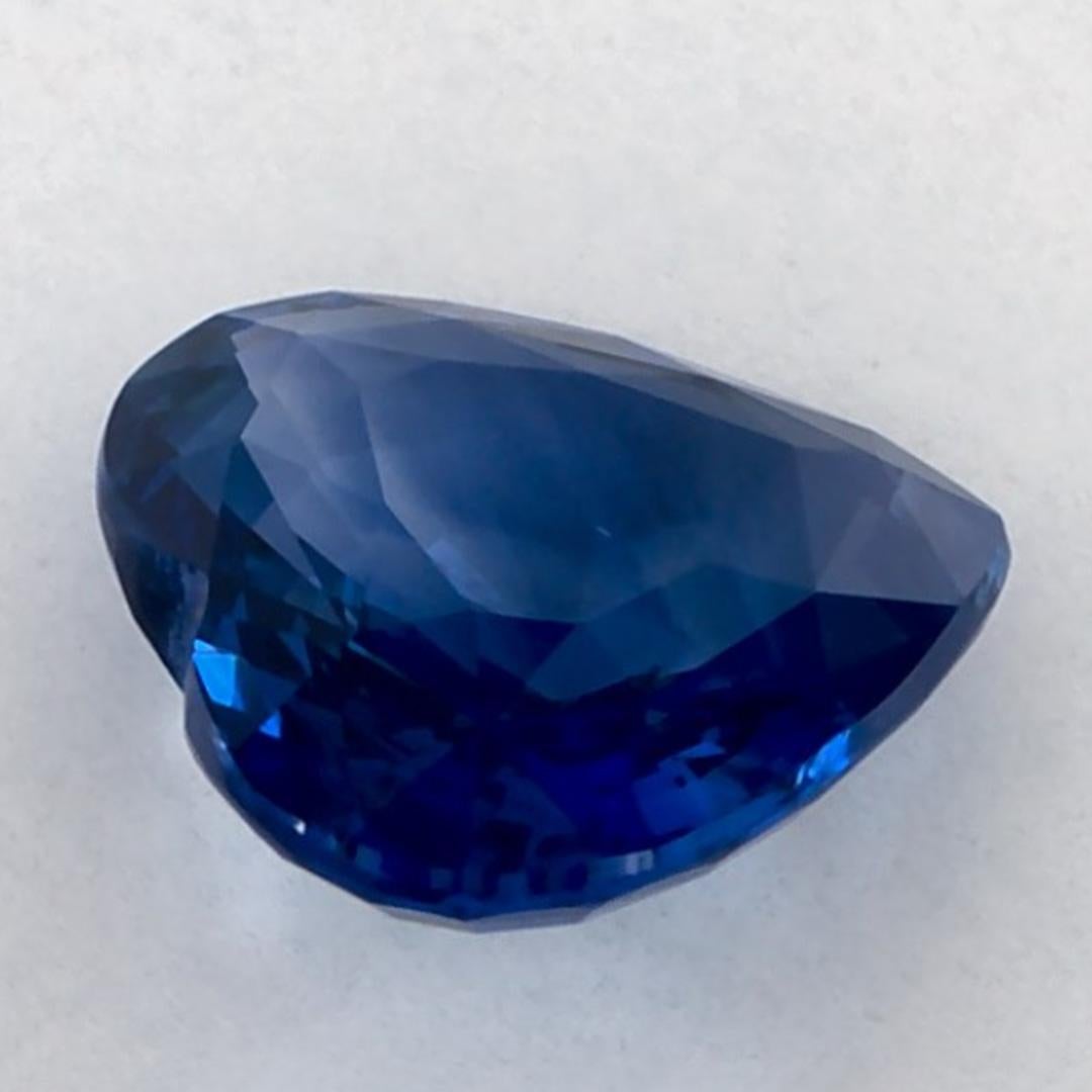2,56 Karat blauer Saphir HEART zertifizierter loser Edelstein im Zustand „Neu“ im Angebot in Fort Lee, NJ