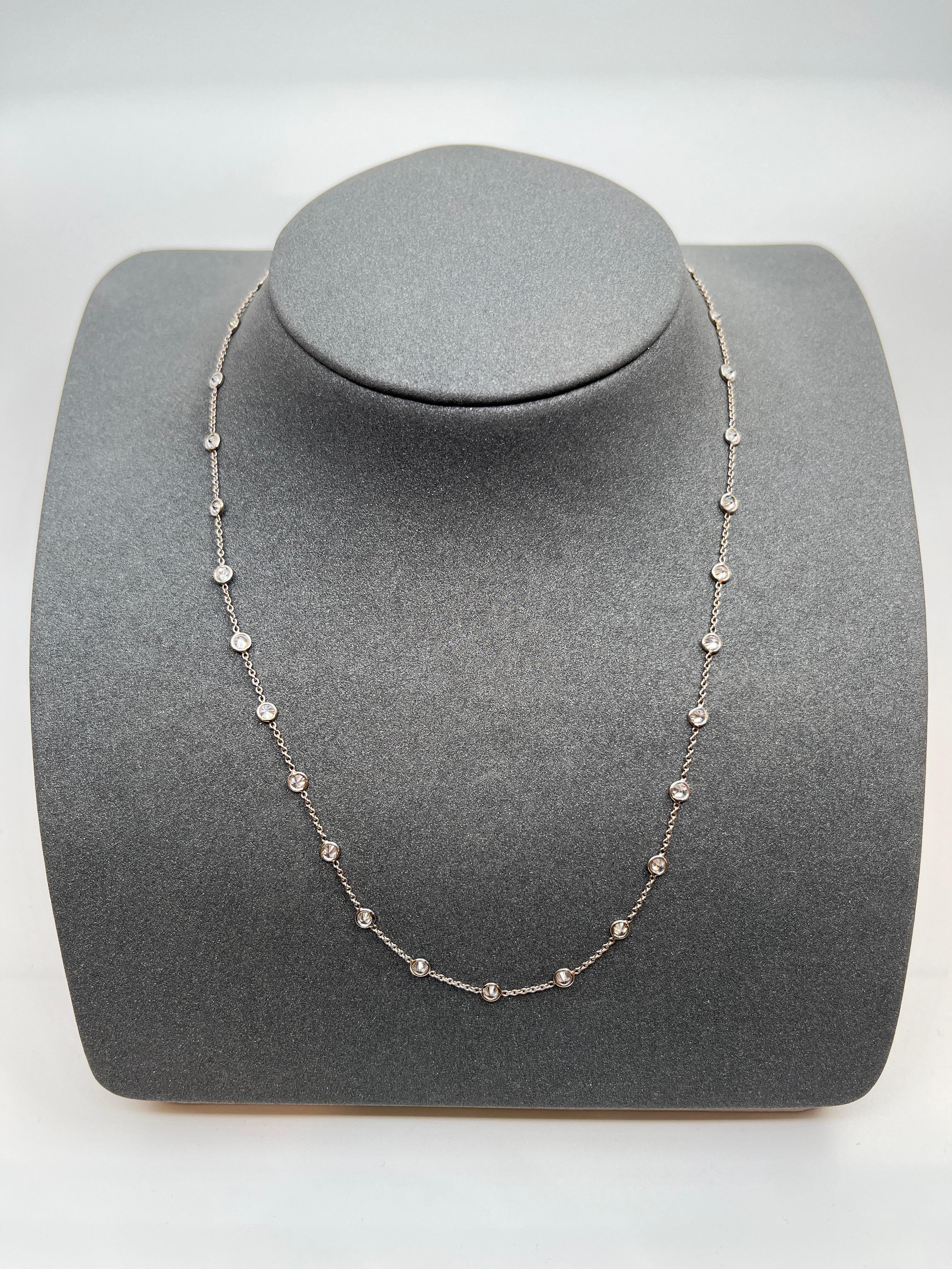 Collana con diamanti da 2,56 carati per cantiere In condizioni Nuovo in vendita a Chicago, IL