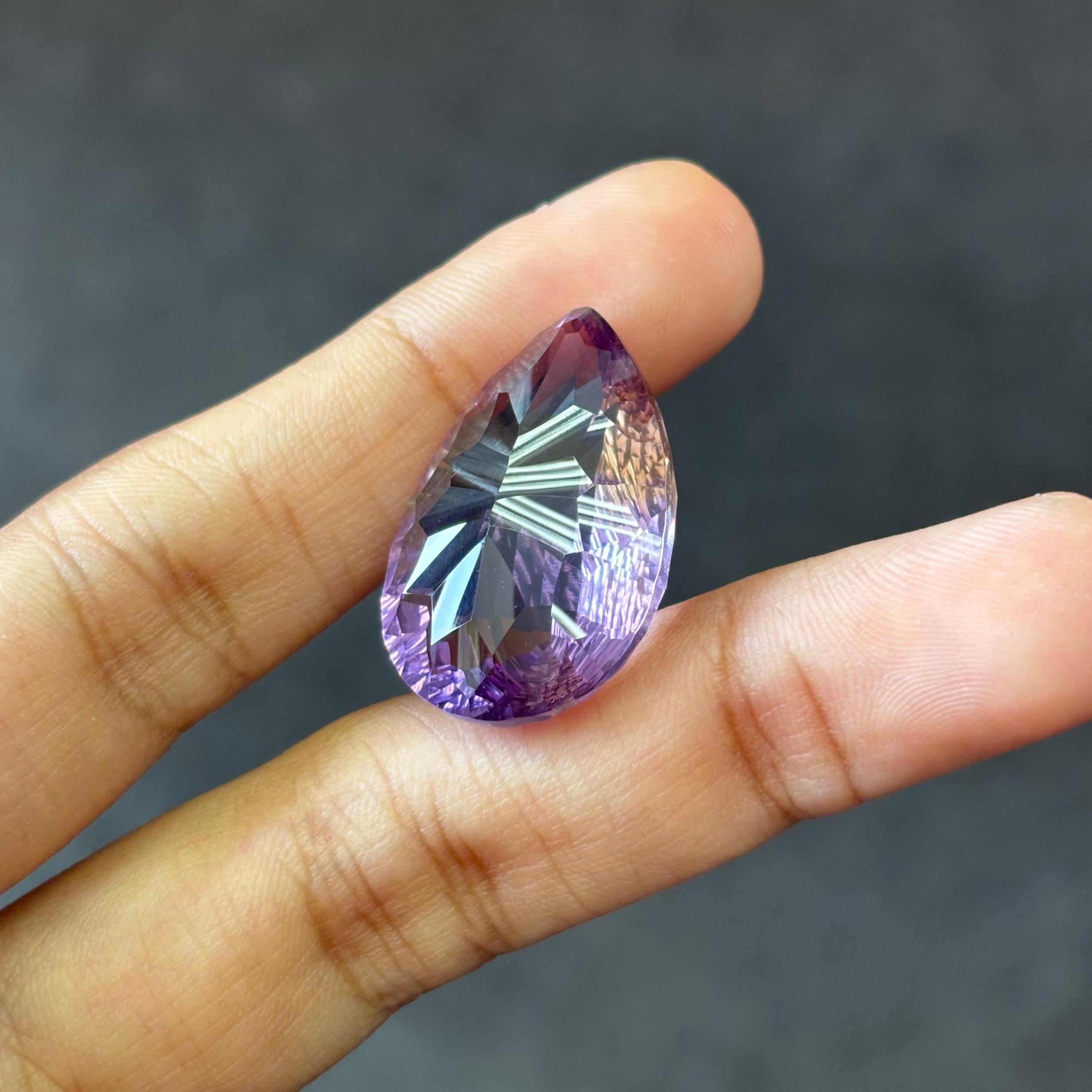25.63 Carat Pear Ametrine Gemstone In New Condition For Sale In Bangkok, TH