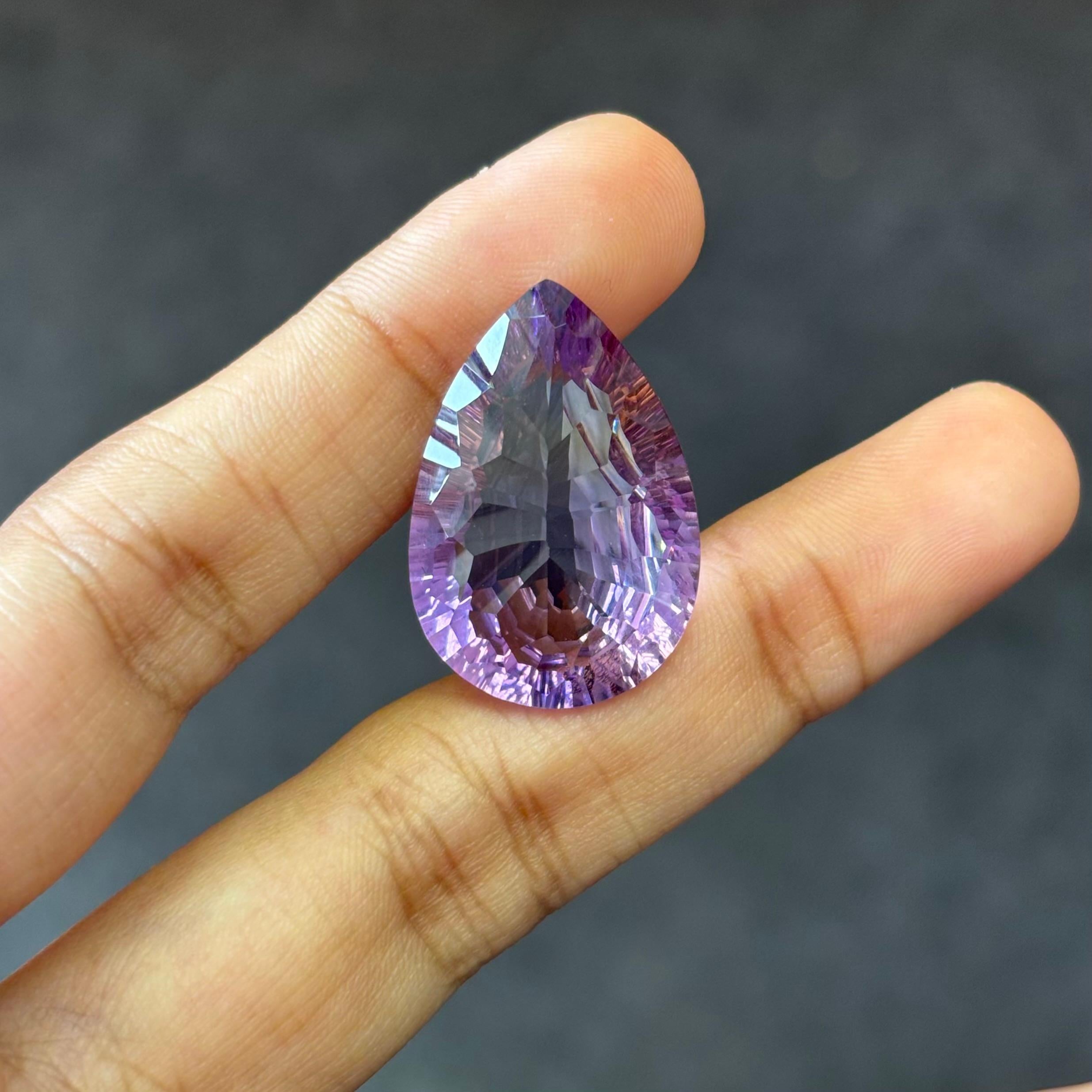 Women's or Men's 25.63 Carat Pear Ametrine Gemstone For Sale