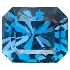 25.65 Carats London Blue Topaz Natural Gemstone Fancy Cut