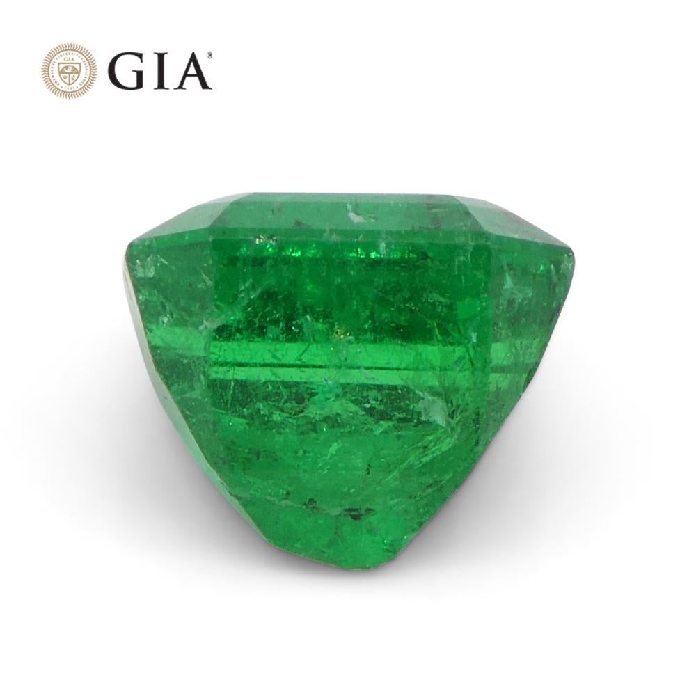 2.56ct Octagonal/Emerald Green Emerald GIA Certified Colombia   For Sale 5