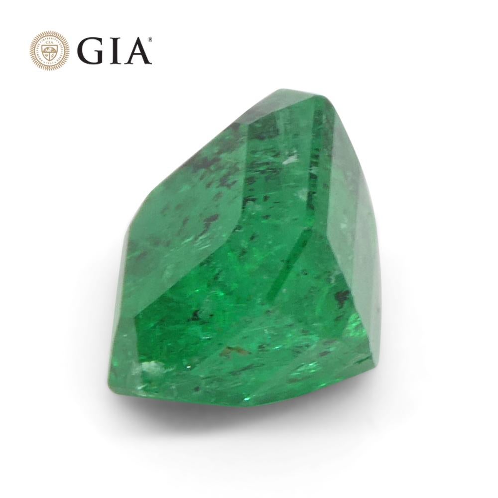 2.56ct Octagonal/Emerald Green Emerald GIA Certified Colombia   For Sale 6