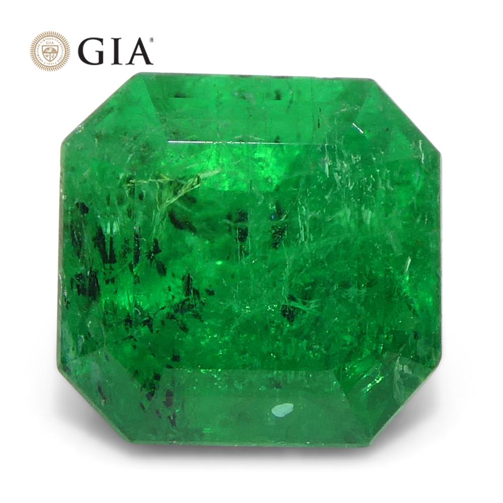 Esmeralda verde octogonal/esmeralda de 2.56 ct certificada por el GIA Colombia Corte octogonal en venta