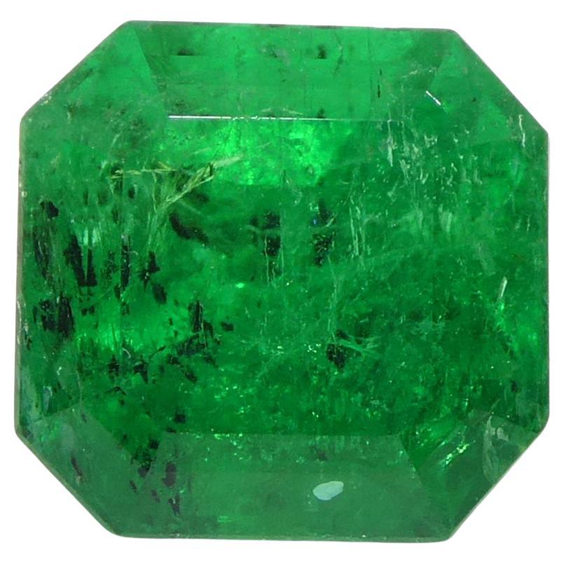 Esmeralda verde octogonal/esmeralda de 2.56 ct certificada por el GIA Colombia en venta