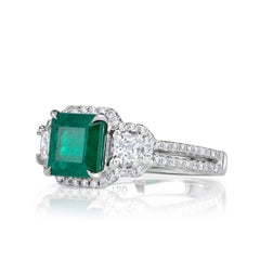 2.57 Carat Emerald Diamond Ring 14K White Gold A Classic Statement