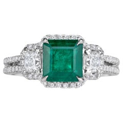 2.57 Carat Emerald Diamond Ring 14K White Gold A Classic Statement