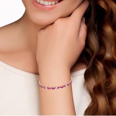 2,57 Karat Marquise Rubin Diamant 18 Karat Gold Armreif Armband