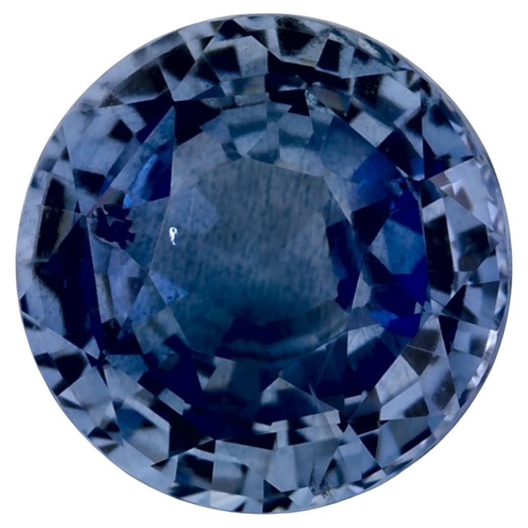 2.57 Karat Blauer runder Saphir, loser Edelstein