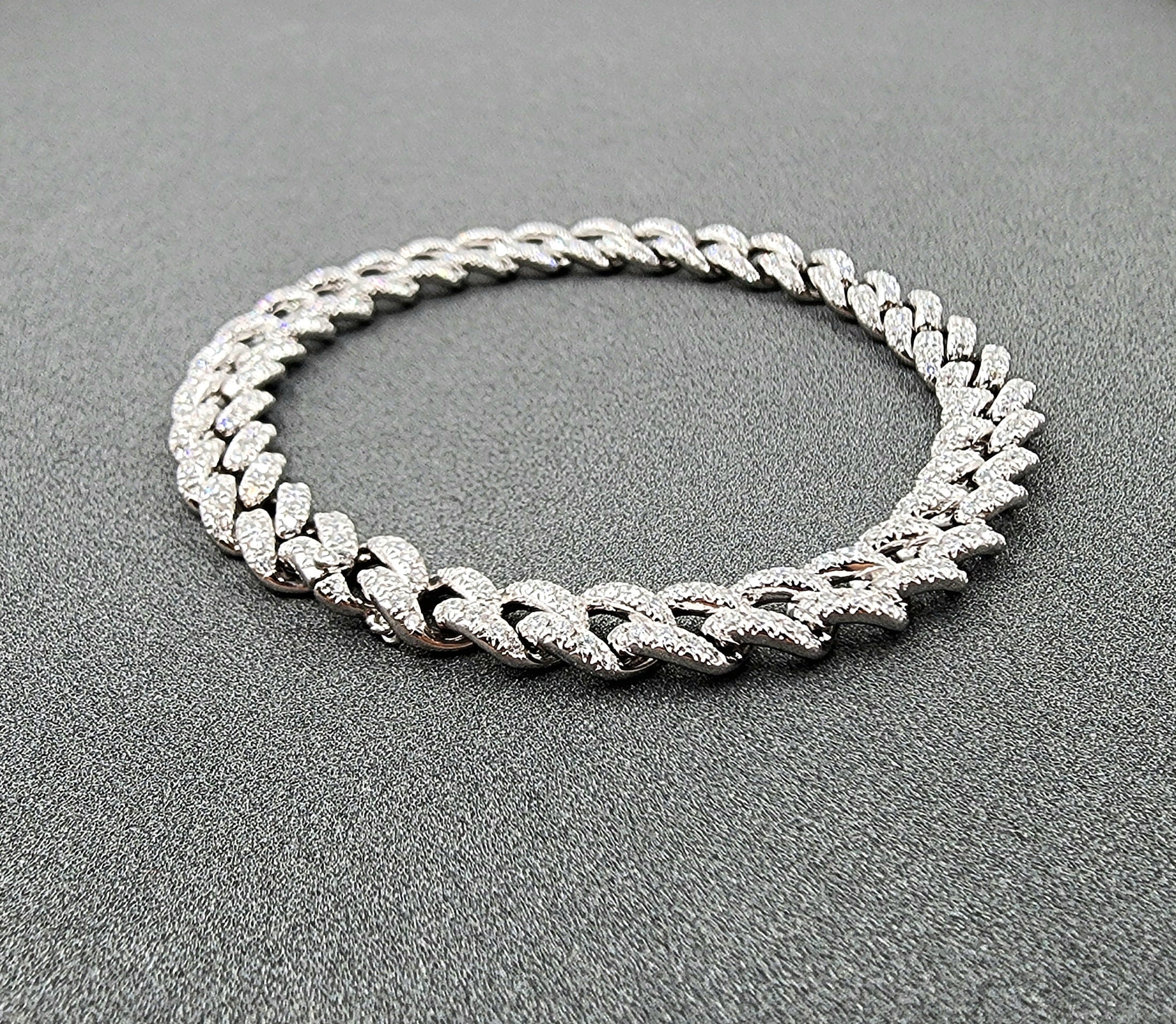 Bracciale cubano con diamanti da 2.57 carati A Link