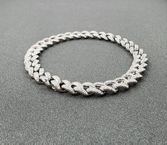 2.57 Karat kubanisches Glieder-Diamant-Armband