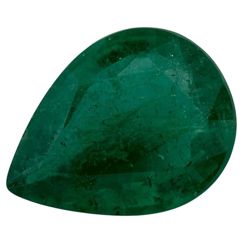 2.57 Ct Emerald Pear Loose Gemstone For Sale