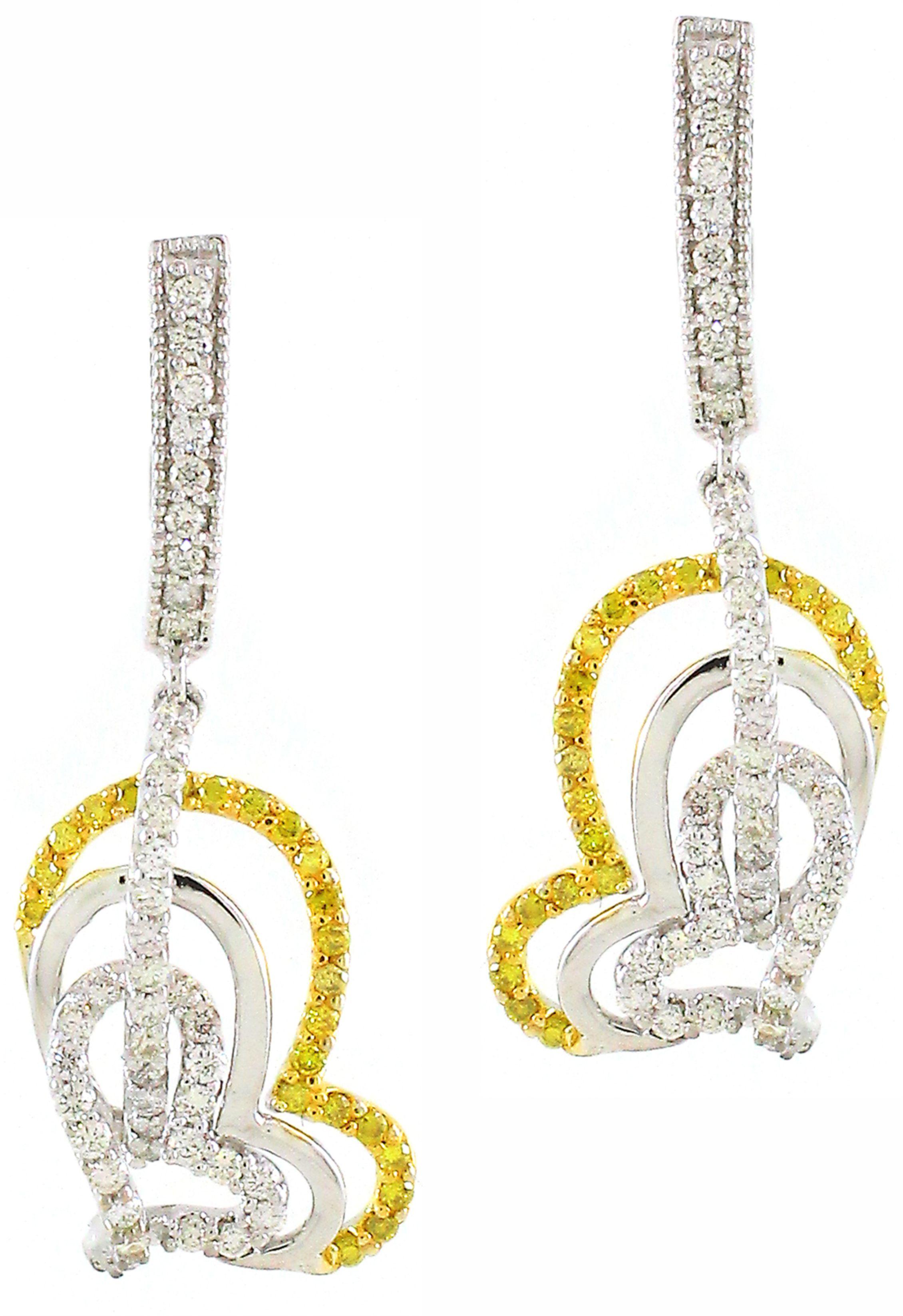 Moderno 2,57 carati di ciondolo a forma di cuore con diamante in vendita