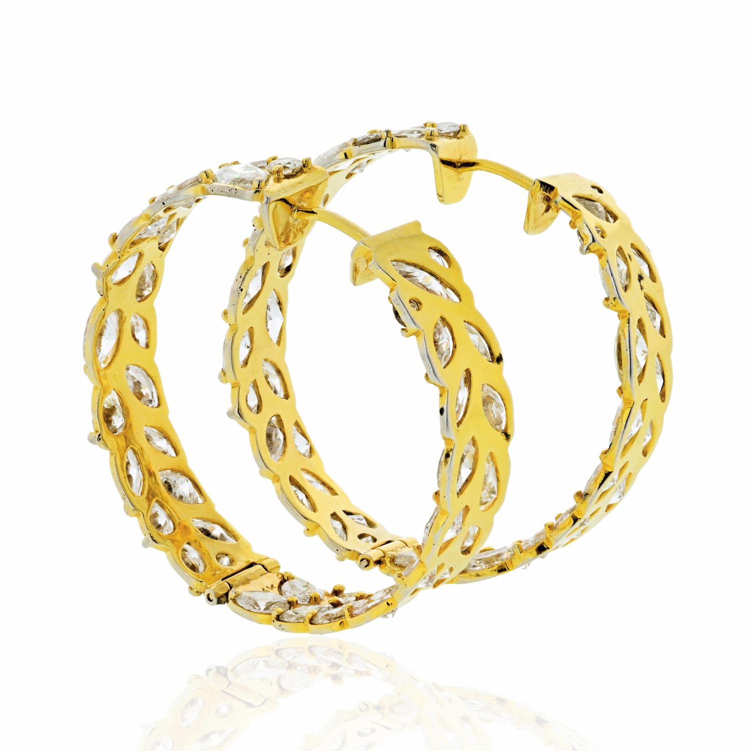 luxury diamond hoop earrings
