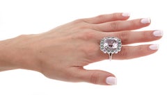25.70 Karat unerhitzter Kunzit und Saphir Cocktail-Ring