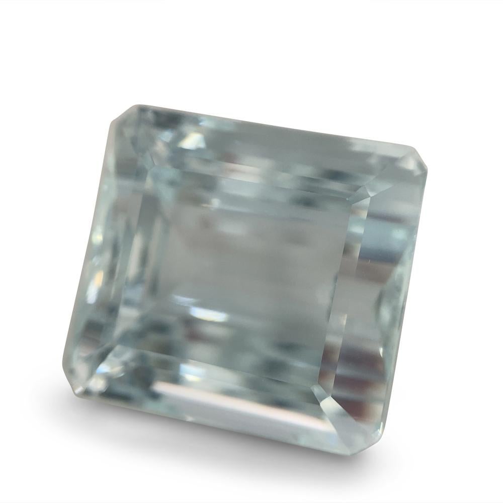 25,74 Oktagon / Smaragdschliff Aquamarin GIA zertifiziert im Angebot 10