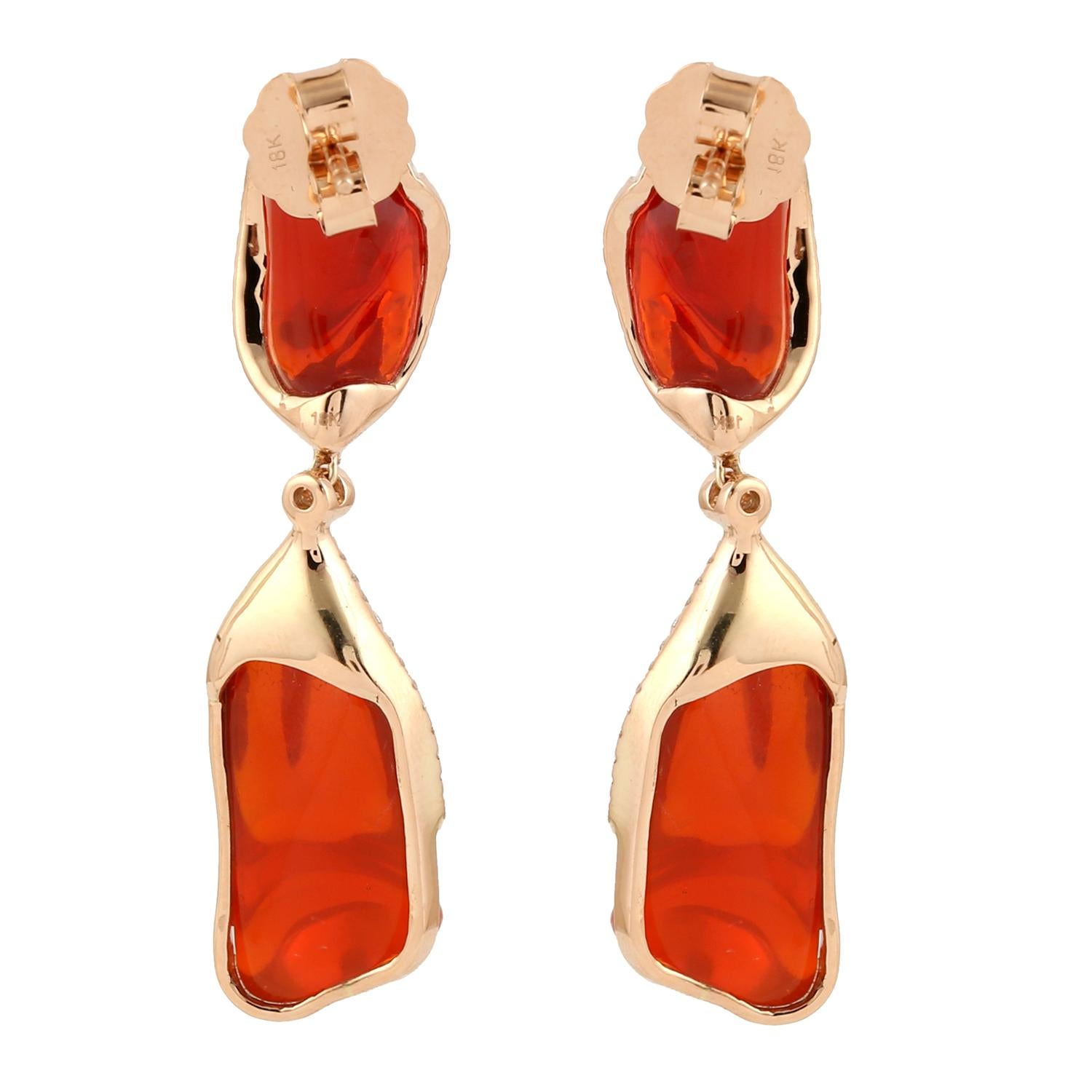 mexican fire opal earrings