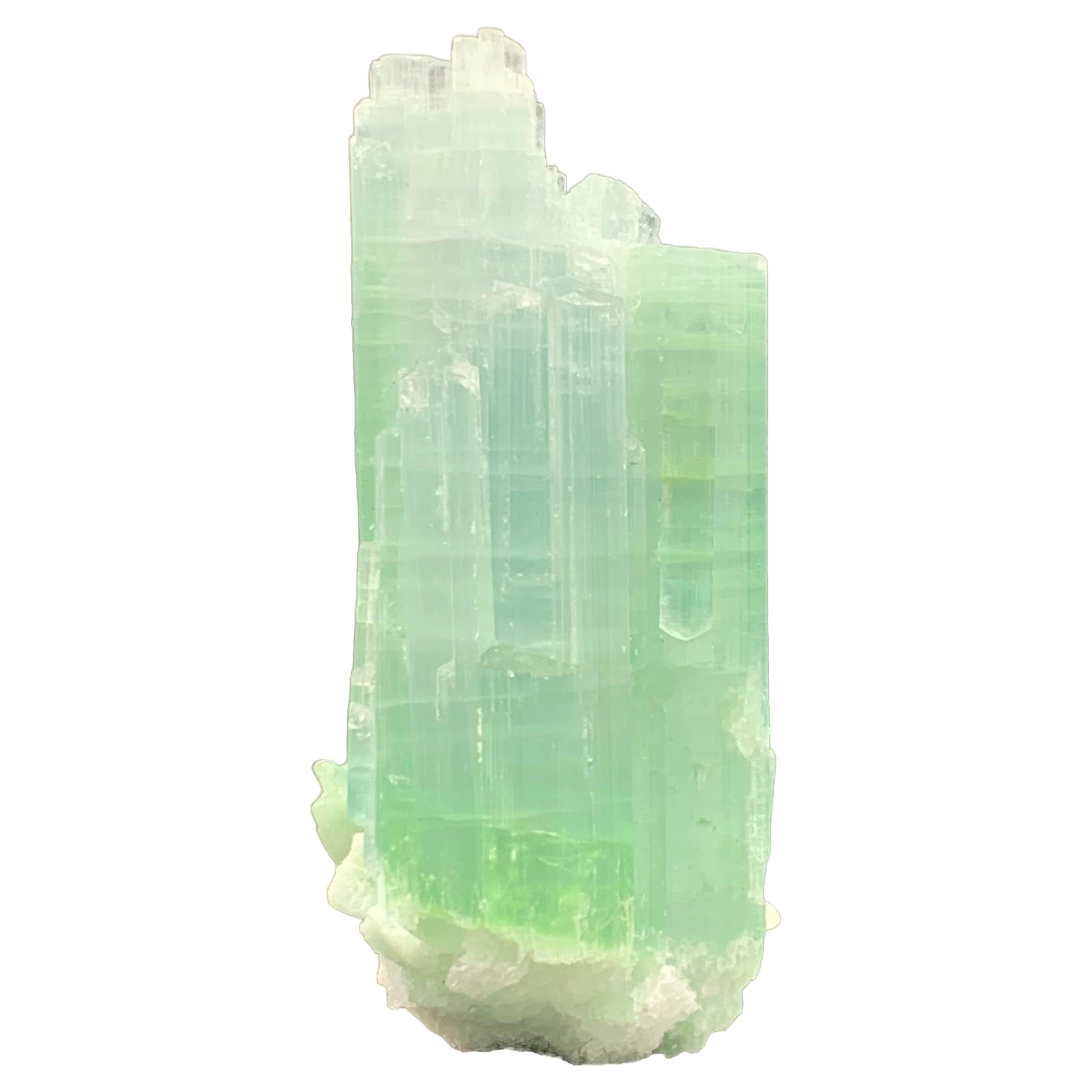 25.75 Gram Pretty Light Green Tourmaline Crystal Bunch from Kunar, Afghanistan  For Sale