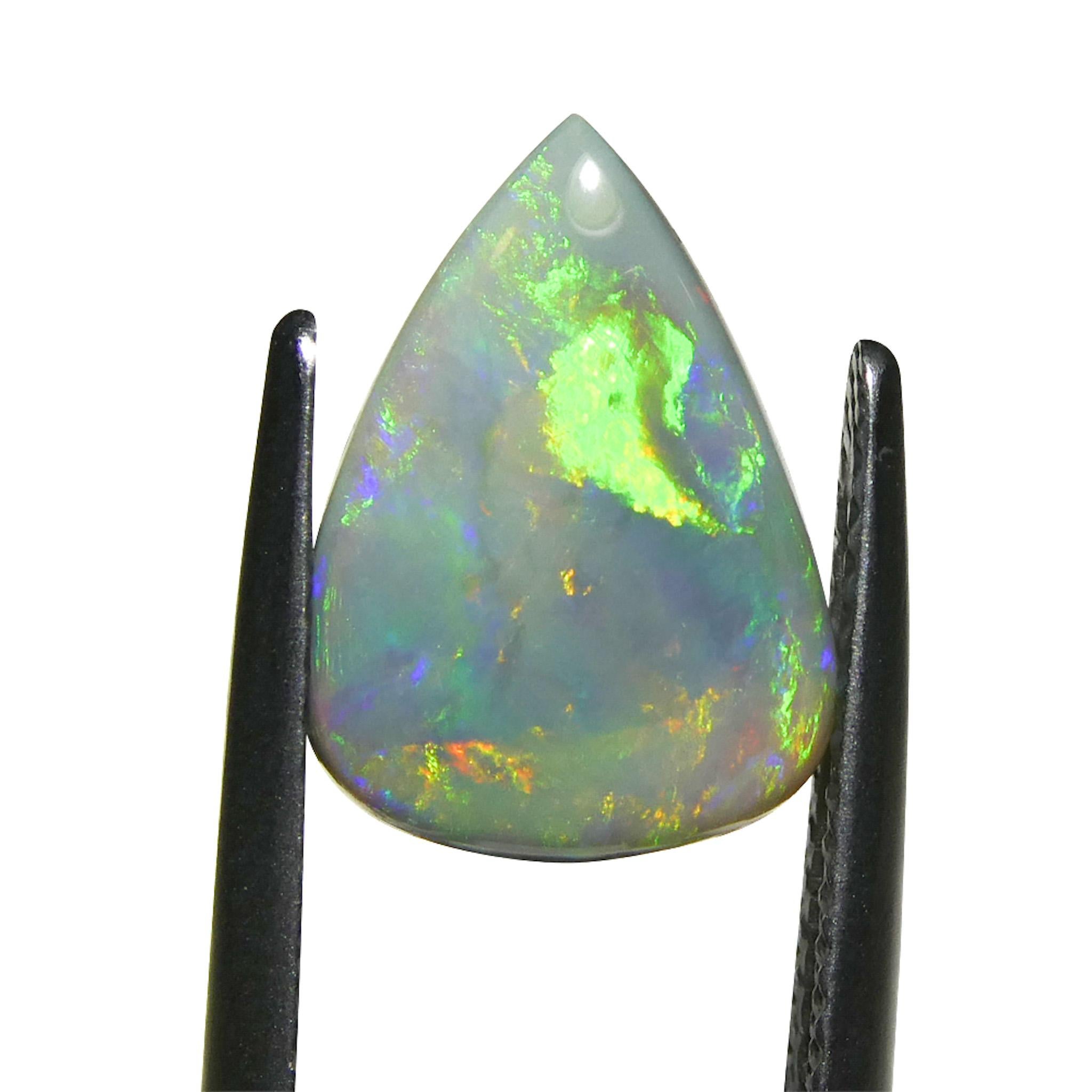 2.57ct Opale grigio cabochon a forma libera dall'Australia in vendita 7