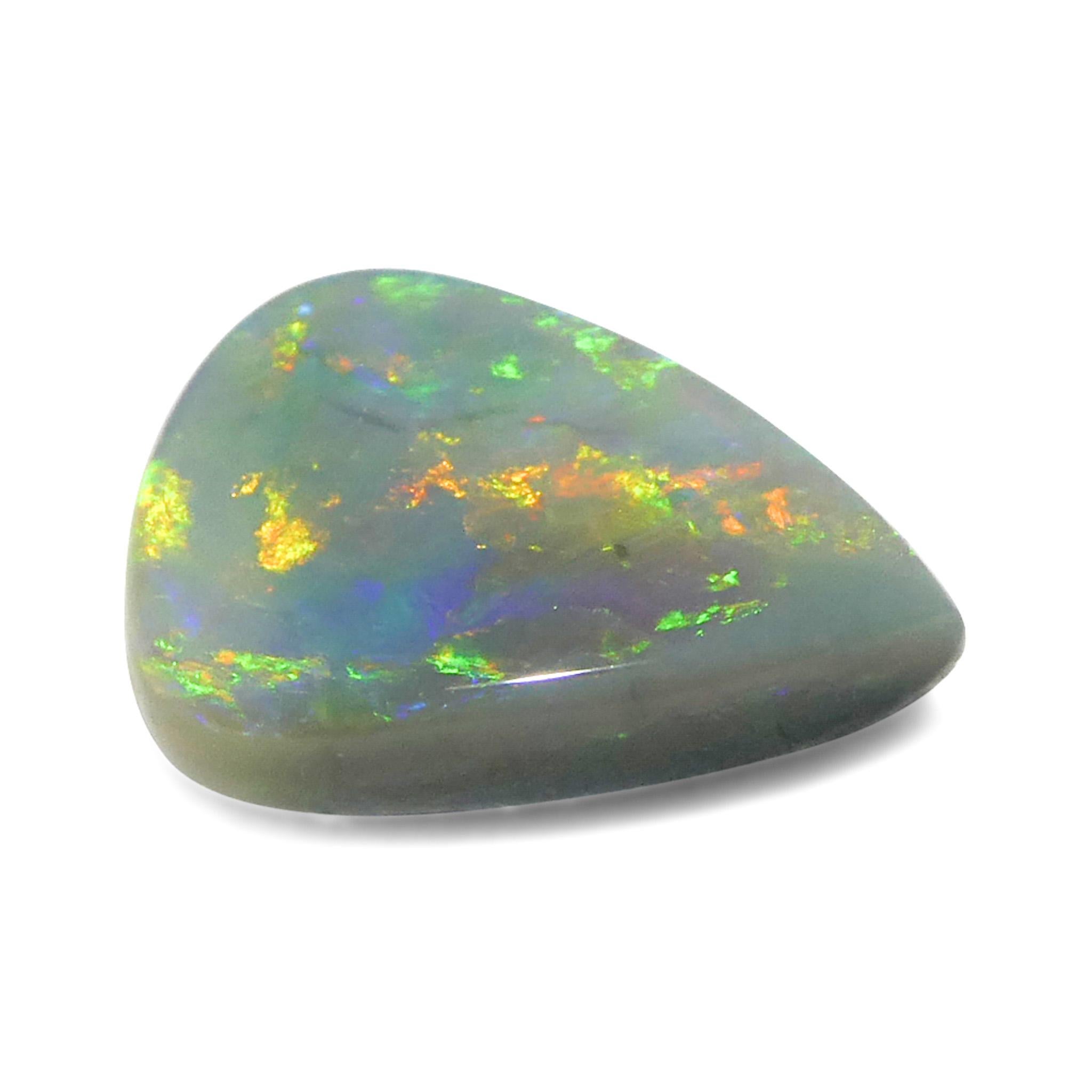 da uomo o donna 2.57ct Opale grigio cabochon a forma libera dall'Australia in vendita