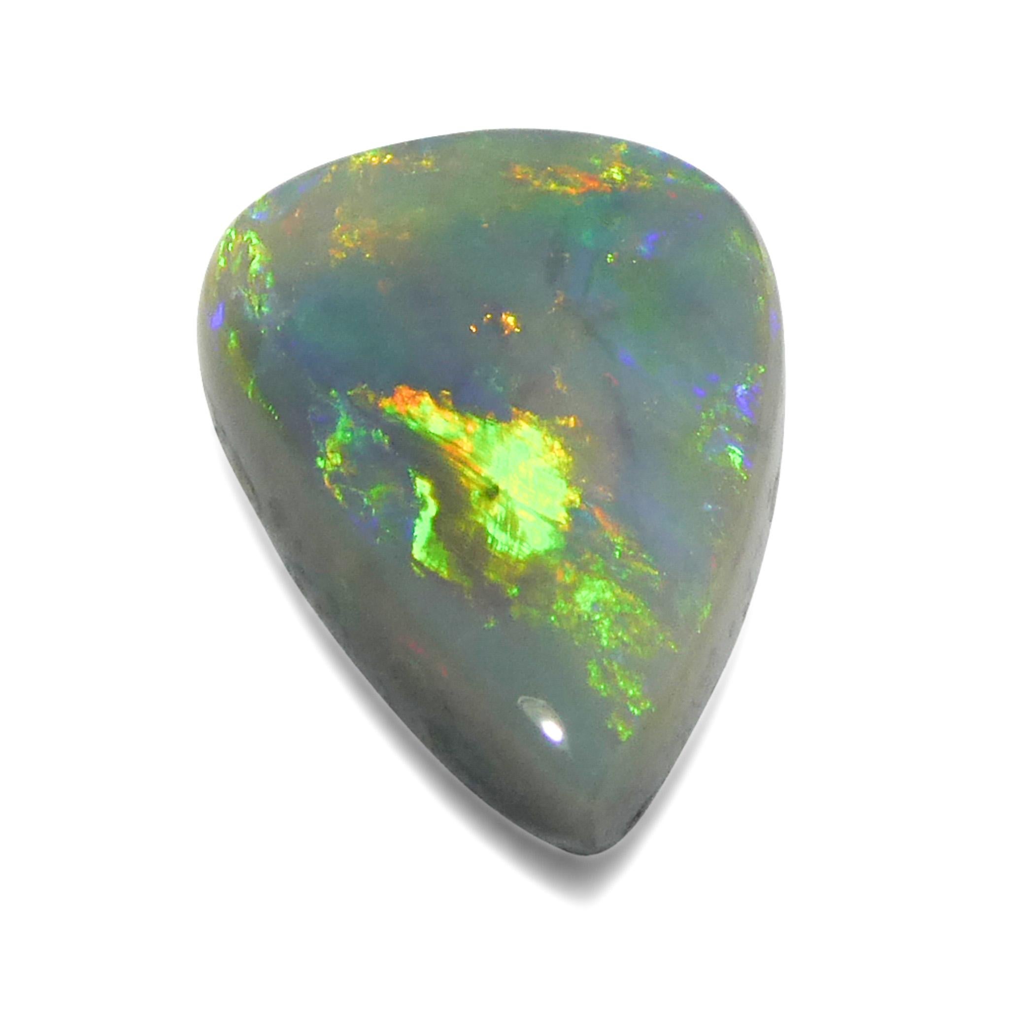 2.57ct Opale grigio cabochon a forma libera dall'Australia in vendita 4