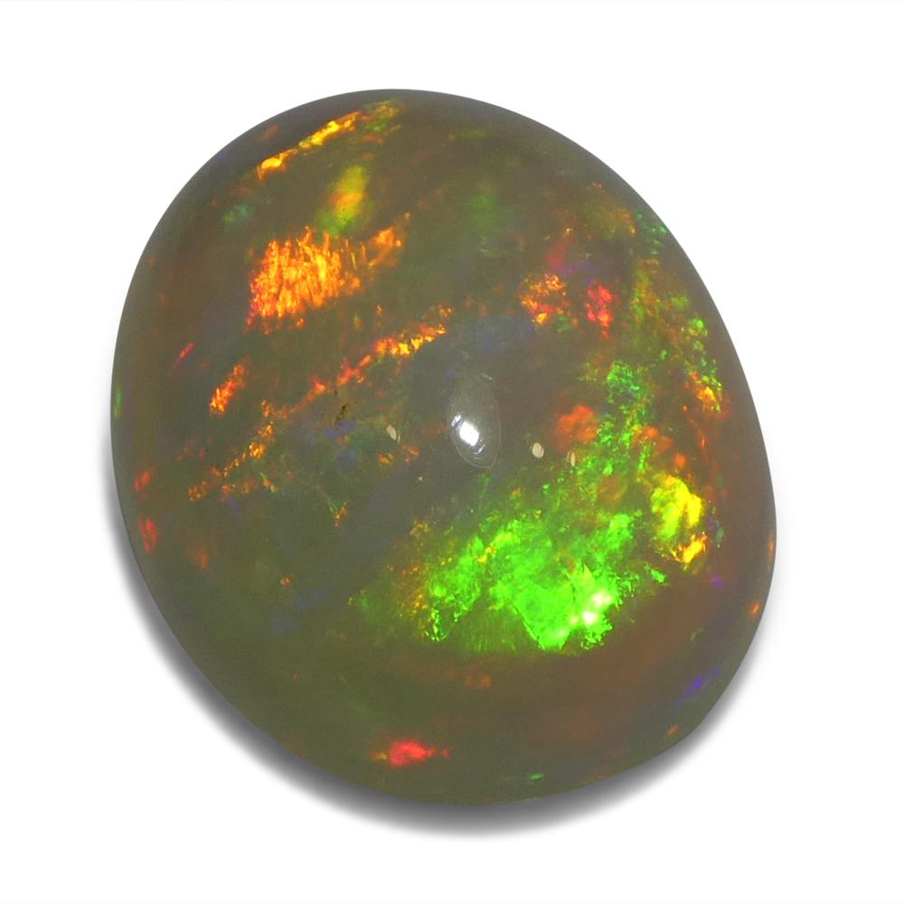 2.57 Karat ovaler Opal aus weißem Cabochon-Kristall aus Äthiopien im Angebot 8