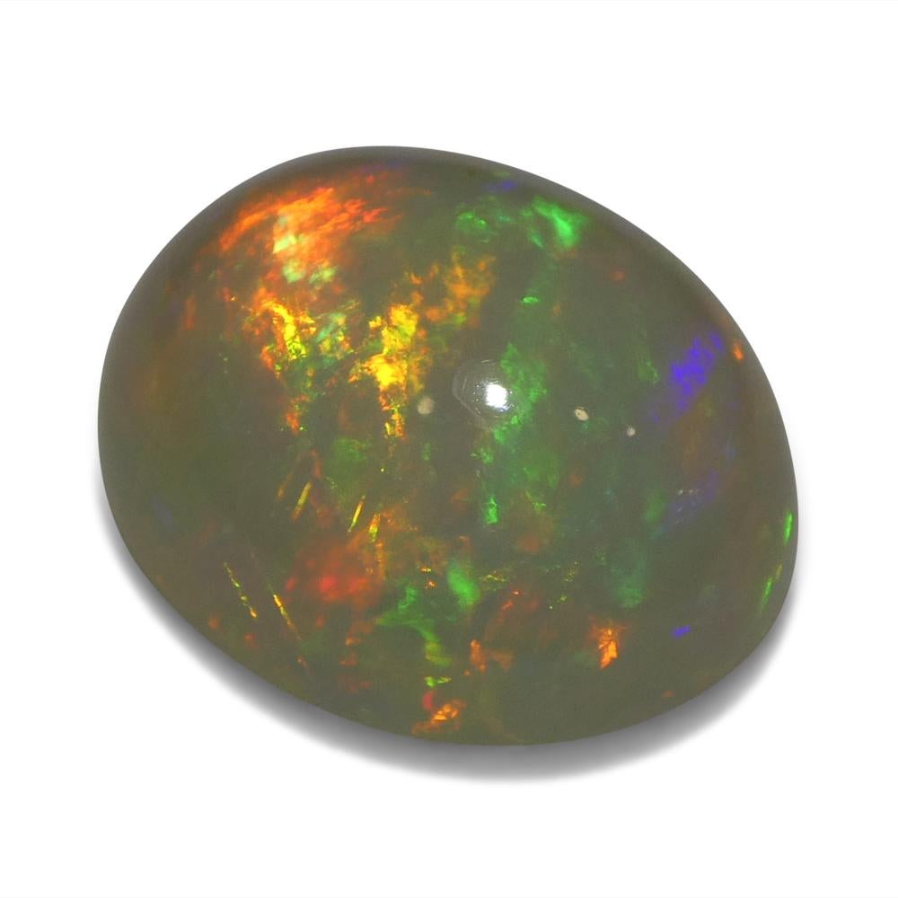 2.57 Karat ovaler Opal aus weißem Cabochon-Kristall aus Äthiopien für Damen oder Herren im Angebot
