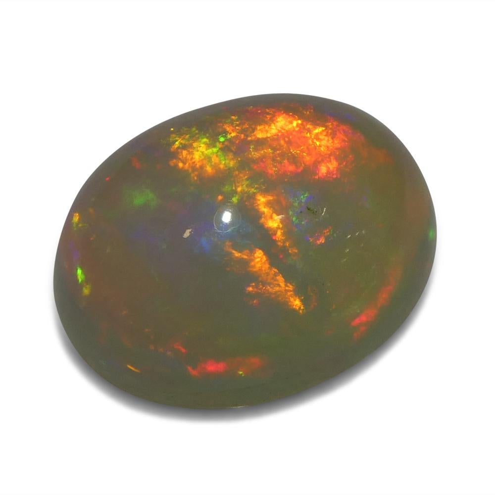 2.57 Karat ovaler Opal aus weißem Cabochon-Kristall aus Äthiopien im Angebot 1
