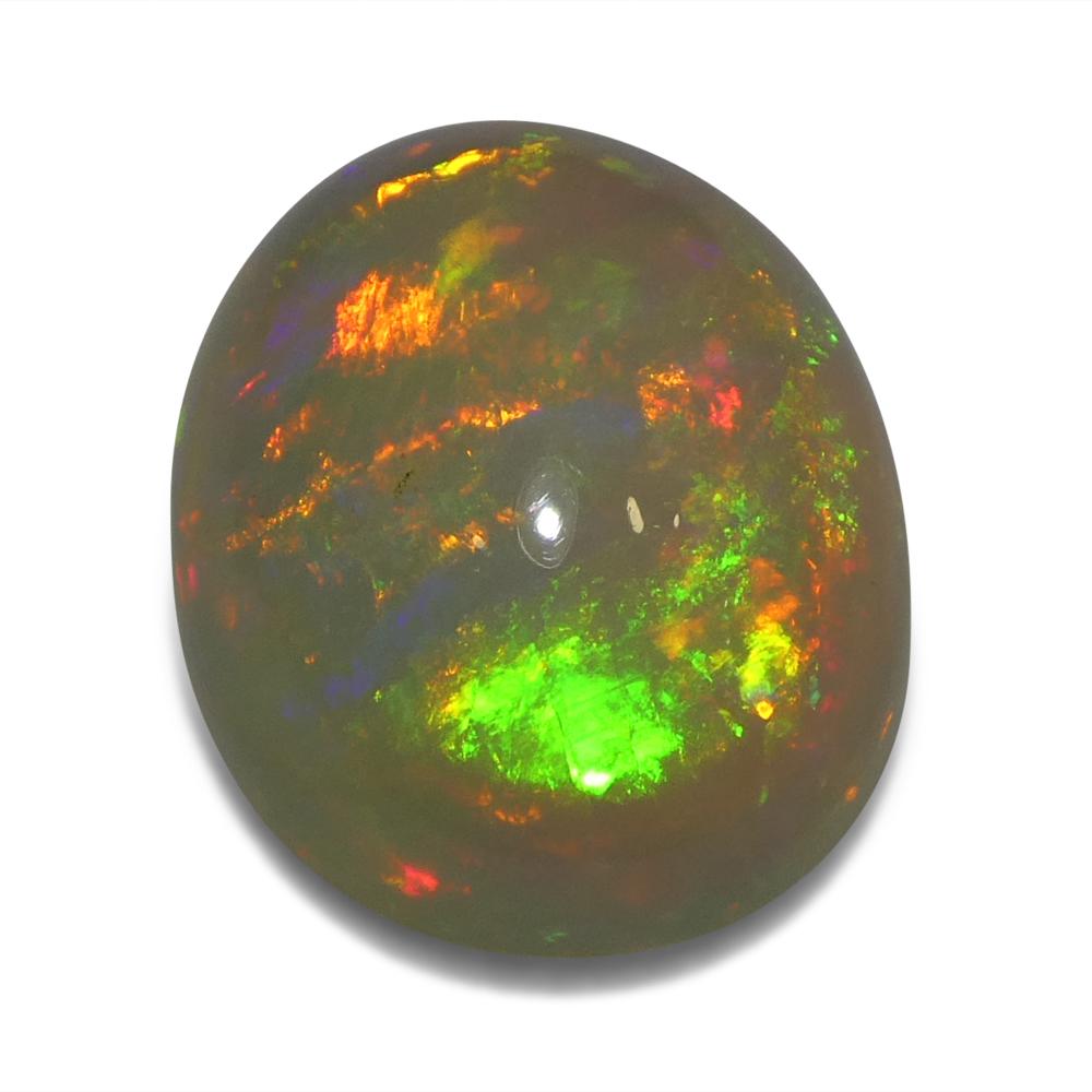 2.57 Karat ovaler Opal aus weißem Cabochon-Kristall aus Äthiopien im Angebot 2