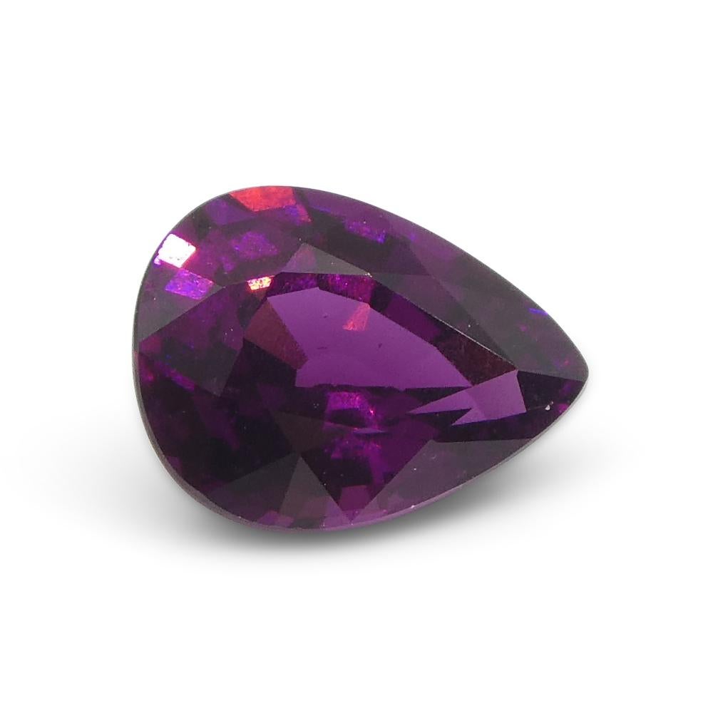 2.57ct Pear Shape Purple Rhodolite Garnet from Umba River Valley, Tanzania For Sale 6