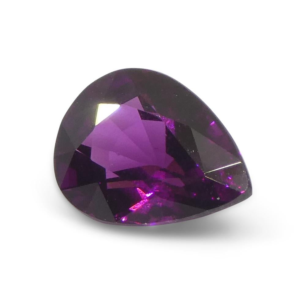 2.57ct Pear Shape Purple Rhodolite Garnet from Umba River Valley, Tanzania For Sale 8