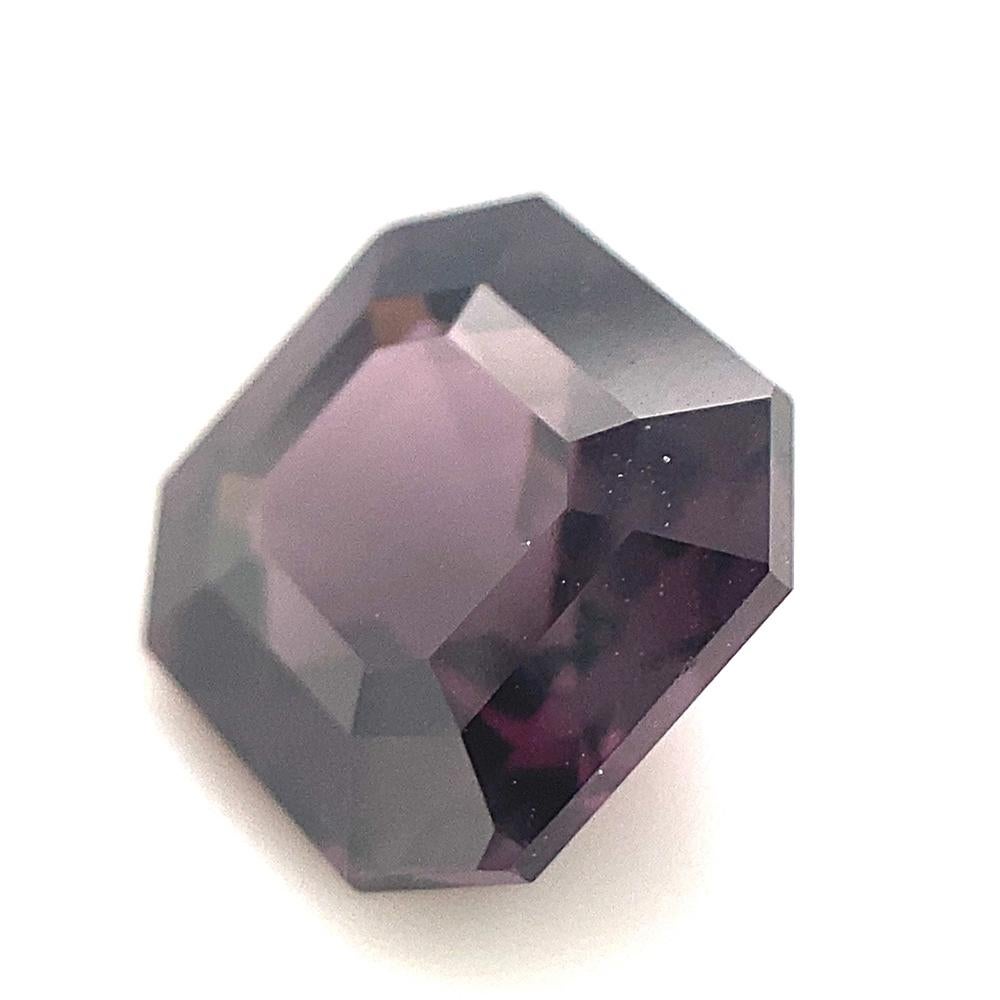 Square Cut 2.57ct Square Purple Spinel from Sri Lanka Unheated For Sale