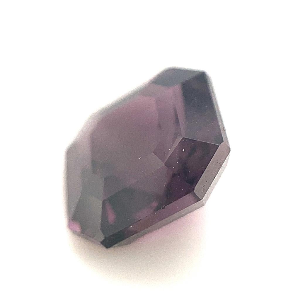 2.57ct Square Purple Spinel from Sri Lanka Unheated In New Condition For Sale In Toronto, Ontario