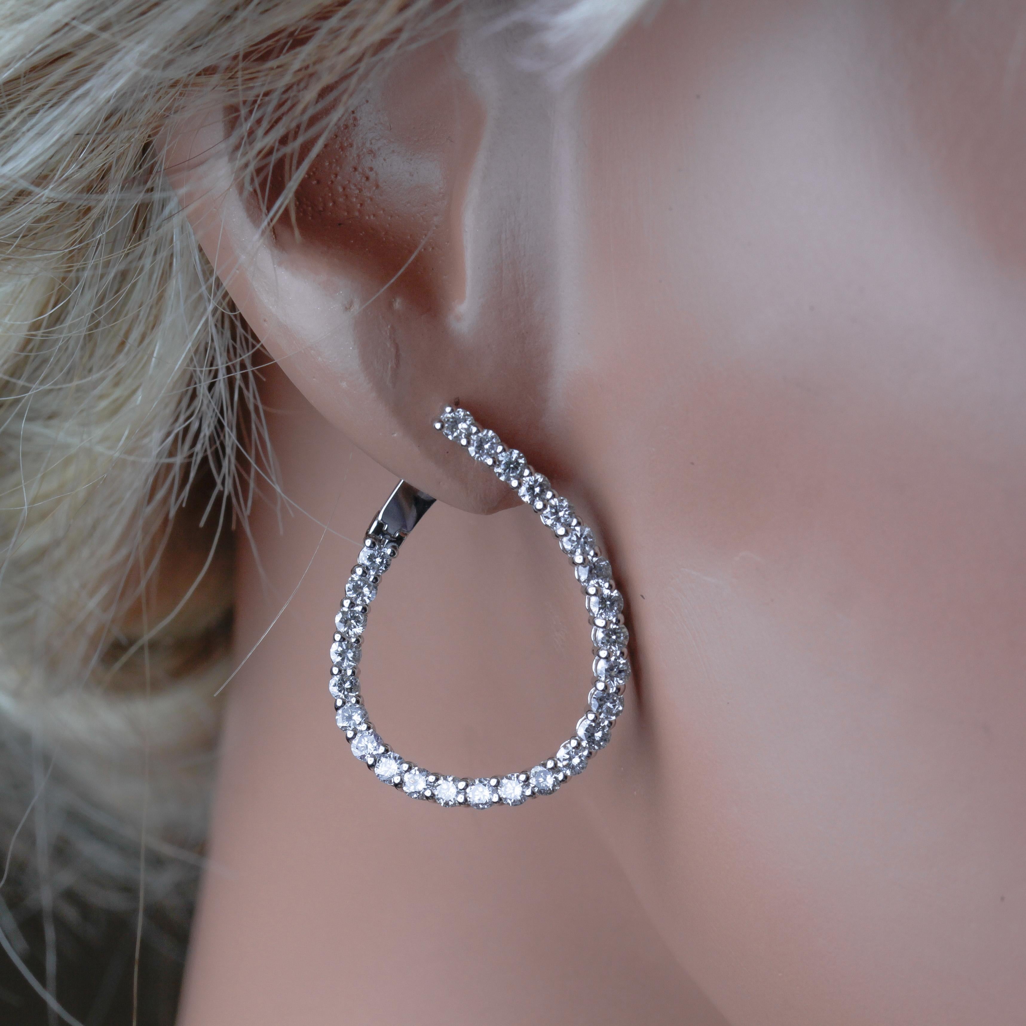Gold Plated Oval Hoop Earrings