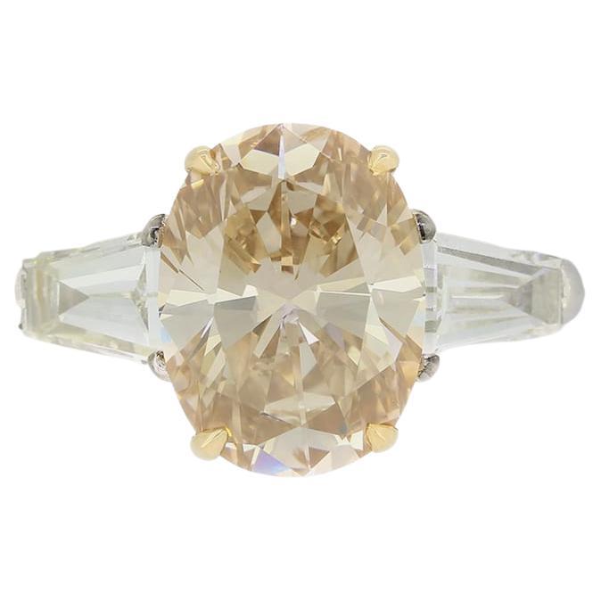 2.58 Carat Fancy Brownish Yellowish Orange Diamond Engagement Ring