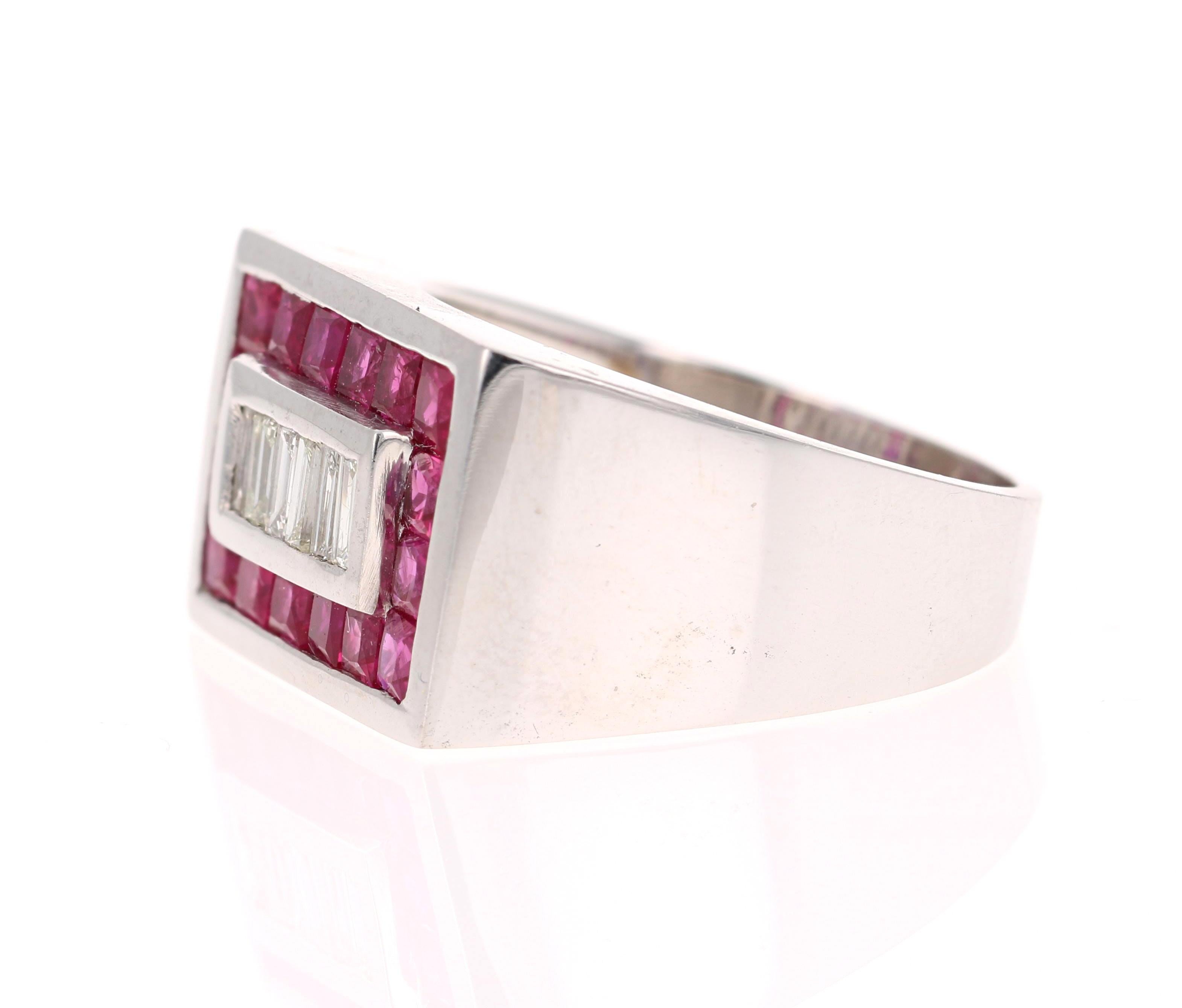 mens ruby rings 14k gold
